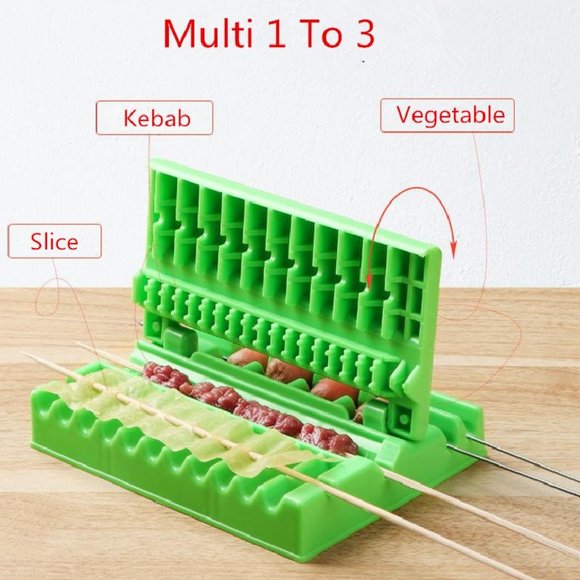 Professional Grade Skewers Kebab Maker Barbecue Stringer Box Machine Beef Pork M - Picture 10 of 12